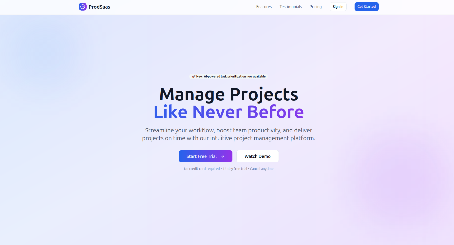 SaaS Landing Page Demo